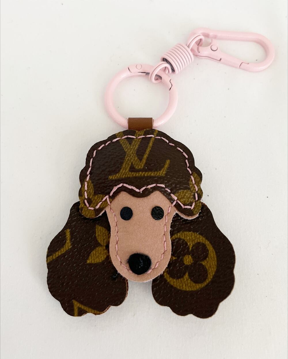 KEY CHAIN Charm Bag Charm Repurposed Handmade Authentic LV Leather